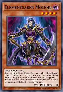 Elementsaber Molehu Yu-Gi-Oh card