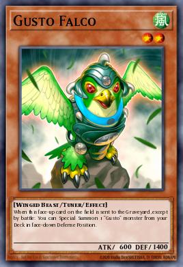 Gusto Falco Yu-Gi-Oh card