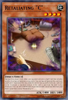Retaliating "C" Yu-Gi-Oh card