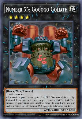 Number 55: Gogogo Goliath Yu-Gi-Oh card