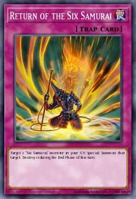 Return of the Six Samurai Yu-Gi-Oh card