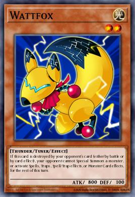 Wattfox Yu-Gi-Oh card