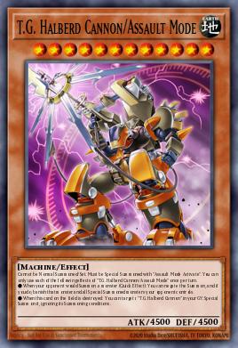T.G. Halberd Cannon/Assault Mode Yu-Gi-Oh card