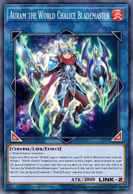 Auram the World Chalice Blademaster Yu-Gi-Oh card