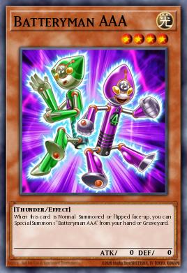 Batteryman AAA Yu-Gi-Oh card