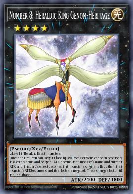 Number 8: Heraldic King Genom-Heritage Yu-Gi-Oh card