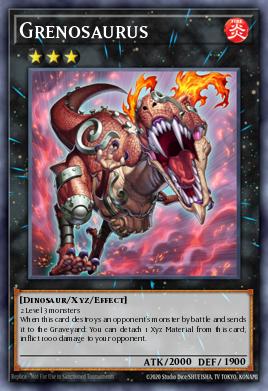 Grenosaurus Yu-Gi-Oh card