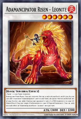 Adamancipator Risen - Leonite Yu-Gi-Oh card