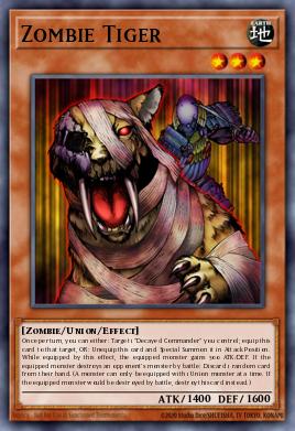 Zombie Tiger Yu-Gi-Oh card