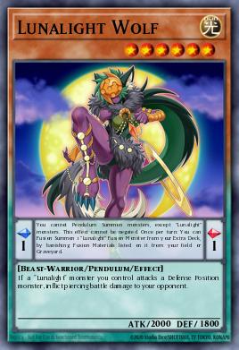 Lunalight Wolf Yu-Gi-Oh card