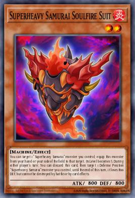 Superheavy Samurai Soulfire Suit Yu-Gi-Oh card