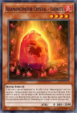 Adamancipator Crystal - Leonite Yu-Gi-Oh card