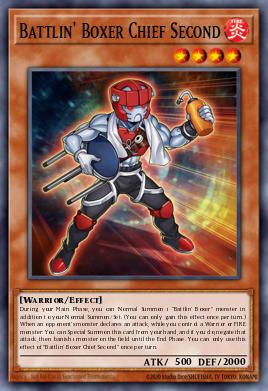 Battlin' Boxer Chief Second Yu-Gi-Oh card