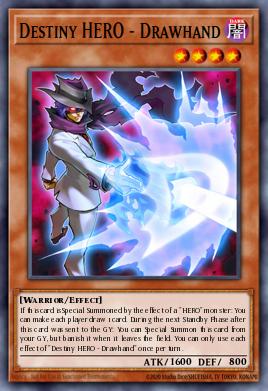 Destiny HERO - Drawhand Yu-Gi-Oh card