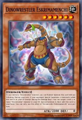 Dinowrestler Eskrimamenchi Yu-Gi-Oh card