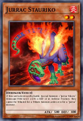 Jurrac Stauriko Yu-Gi-Oh card