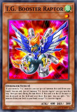 T.G. Booster Raptor Yu-Gi-Oh card