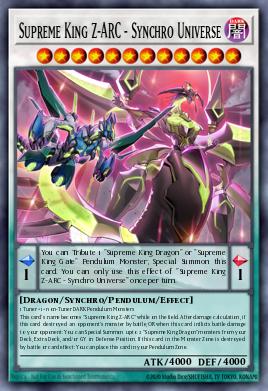 Supreme King Z-ARC - Synchro Universe Yu-Gi-Oh card