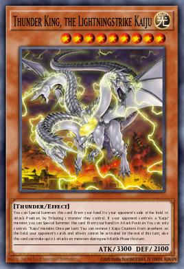 Thunder King, the Lightningstrike Kaiju Yu-Gi-Oh card