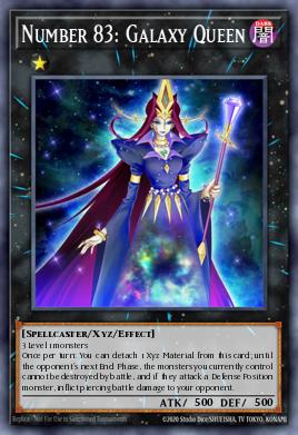 Number 83: Galaxy Queen Yu-Gi-Oh card