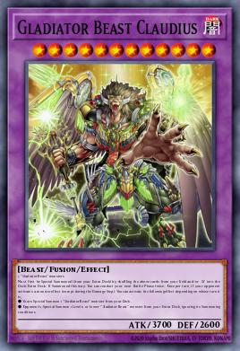 Gladiator Beast Claudius Yu-Gi-Oh card