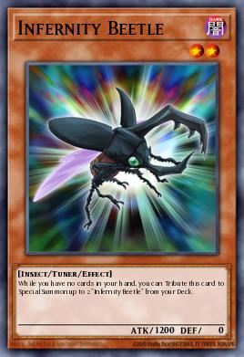Infernity Beetle Yu-Gi-Oh card