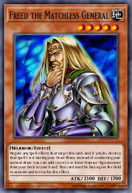 Freed the Matchless General Yu-Gi-Oh card