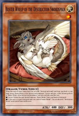 Buster Whelp of the Destruction Swordsman Yu-Gi-Oh card