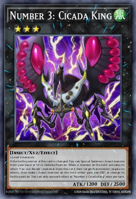 Number 3: Cicada King Yu-Gi-Oh card