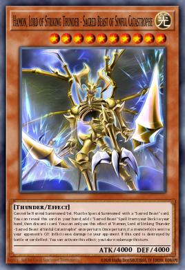 Hamon, Lord of Striking Thunder - Sacred Beast of Sinful Catastrophe Yu-Gi-Oh card