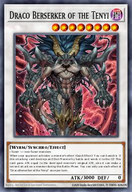 Draco Berserker of the Tenyi Yu-Gi-Oh card
