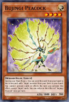 Bujingi Peacock Yu-Gi-Oh card