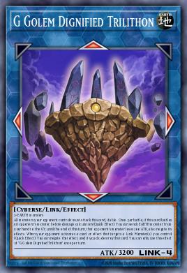 G Golem Dignified Trilithon Yu-Gi-Oh card