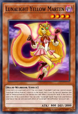 Lunalight Yellow Marten Yu-Gi-Oh card