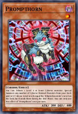 Prompthorn Yu-Gi-Oh card