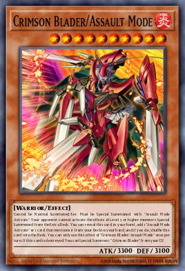 Crimson Blader/Assault Mode Yu-Gi-Oh card