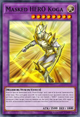 Masked HERO Koga Yu-Gi-Oh card