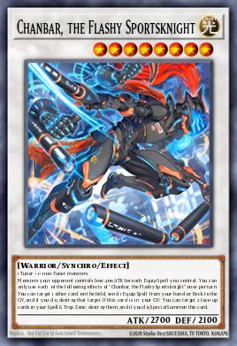 Chanbar, the Flashy Sportsknight Yu-Gi-Oh card