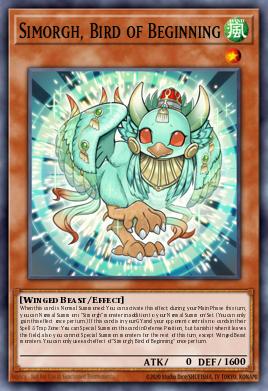 Simorgh, Bird of Beginning Yu-Gi-Oh card