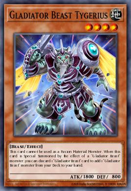 Gladiator Beast Tygerius Yu-Gi-Oh card