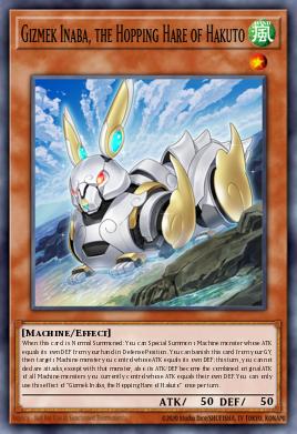 Gizmek Inaba, the Hopping Hare of Hakuto Yu-Gi-Oh card