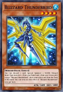 Blizzard Thunderbird Yu-Gi-Oh card
