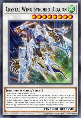 Crystal Wing Synchro Dragon Yu-Gi-Oh card