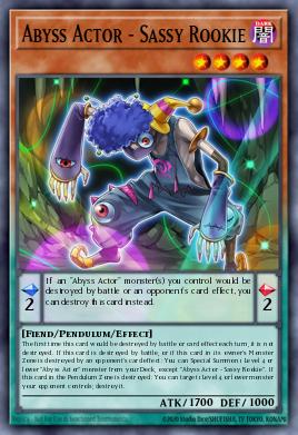 Abyss Actor - Sassy Rookie Yu-Gi-Oh card