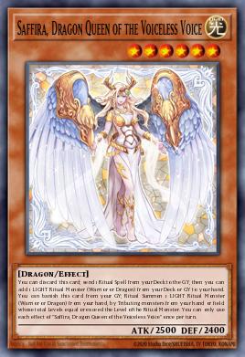 Saffira, Dragon Queen of the Voiceless Voice Yu-Gi-Oh card