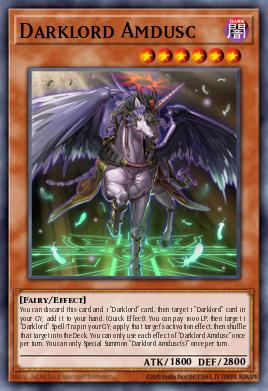 Darklord Amdusc Yu-Gi-Oh card