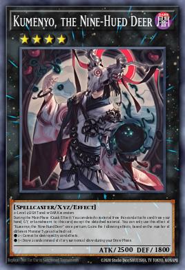 Kumenyo, the Nine-Hued Deer Yu-Gi-Oh card