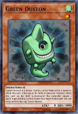 Green Duston Yu-Gi-Oh card