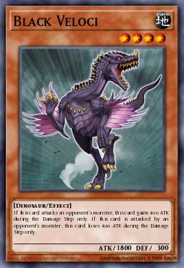 Black Veloci Yu-Gi-Oh card