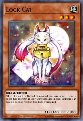 Lock Cat Yu-Gi-Oh card